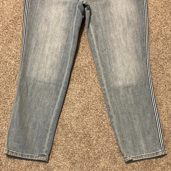 Talbots Modern Ankle Jean Navy and White Side Ribbon Trim 2P - Picture 3 of 16